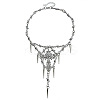Gothic Style lloy Spike and Cross Bib Necklaces for Women FS-WGA9465-01-5