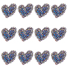12Pcs Glitter Resin Hotfix Rhinestone(Hot Melt Adhesive On The Back) PATC-CA0001-15-1