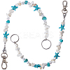 2Pcs 2 Styles Ocean Theme Synthetic Turquoise Pendant Decorations HJEW-SC0002-28B-6