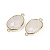 Natural Quartz Crystal Faceted Connector Charms G-K347-11G-19-2