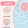 100Pcs Natural Rose Quartz Round Beads Strands G-SP0001-19C-2