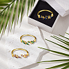 3Pcs 3 Colors Brass Micro Pave Cubic Zirconia Cuff Rings for Women RJEW-GO0001-28A-4