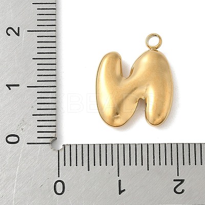 304 Stainless Steel Initial Pendants STAS-S186-12N-G-1