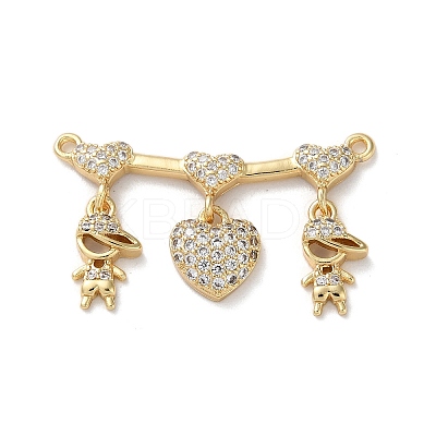 Brass Pave Cubic Zirconia Pendants KK-M287-05G-A-1