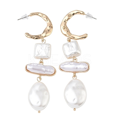 Zinc Alloy Dangle Stud Earrings EJEW-L314-01A-1