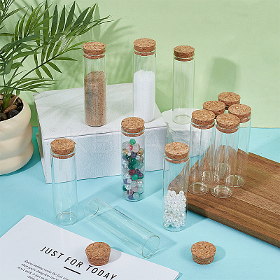 15Pcs Mini High Borosilicate Glass Bottle Bead Containers BOTT-OC0001-01-1