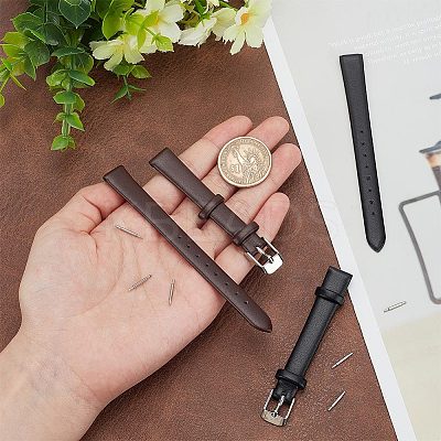 2 Sets 2 Colors Leather Textured Watch Bands AJEW-FG0003-83-1
