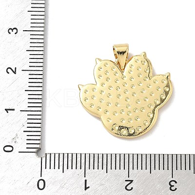Brass Pave Natural Shell Pendants KK-L239-068G-1