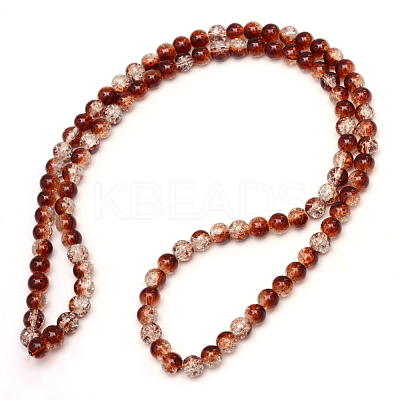 Baking Paint Crackle Glass Bead Strands CCG-S001-10mm-18-1