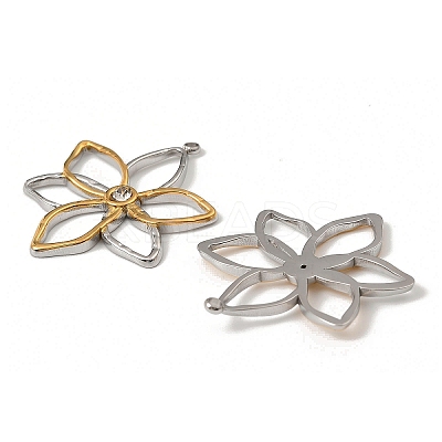 304 Stainless Steel Rhinestone Pendants STAS-T068-70GP-1