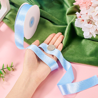 1 Roll Imitation Leather Polyester Ribbon LC-TA0001-02B-1