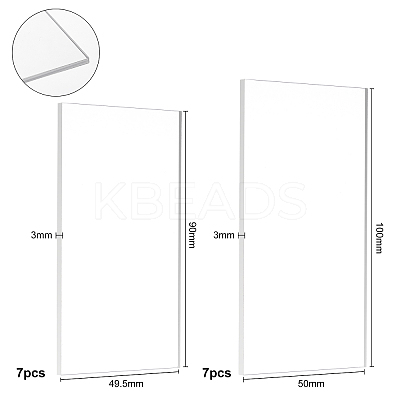 Rectangle Acrylic Light Board DIY-BC0001-40-1