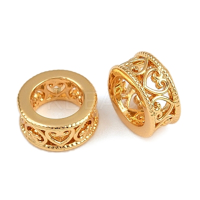 Brass European Beads KK-F910-01G-1