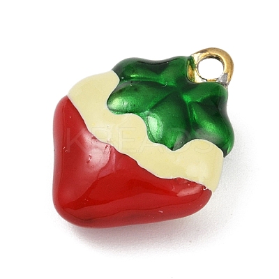 Brass Enamel Pendants KK-R224-14B-G-1