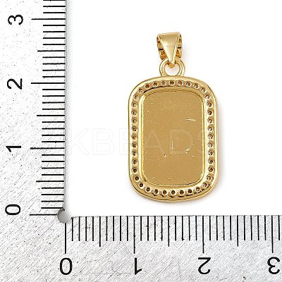 Brass Micro Pave Cubic Zirconia Pendants KK-D424-21D-G-1