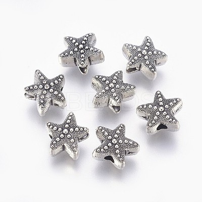 Tibetan Style Alloy Beads X-TIBE-H1078-AS-RS-1