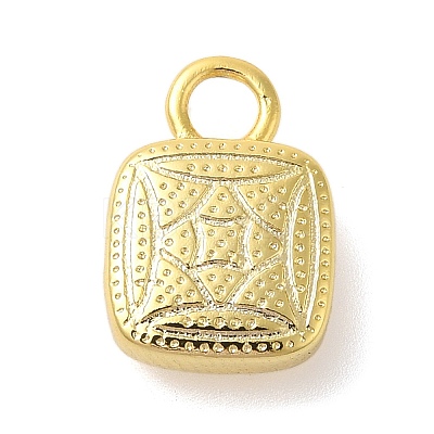 Lock Shape Rack Plating Brass Pendants Charms KK-S396-59G-1