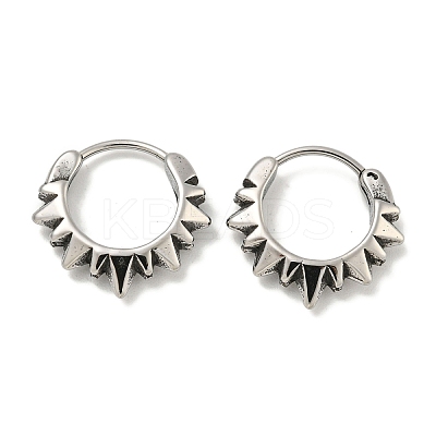 316 Surgical Stainless Steel Hoop Earrings EJEW-D096-17C-AS-1