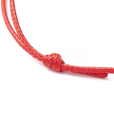 Alloy Enamel Heart Braided Bead Bracelet BJEW-JB09740-01-1