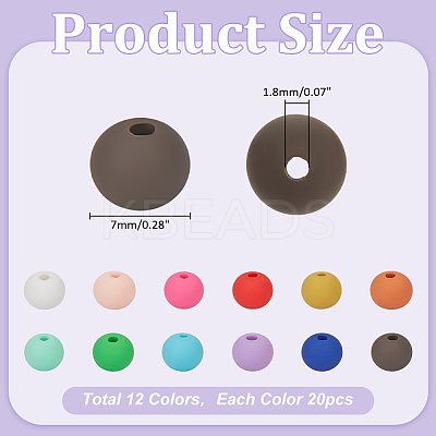 240Pcs 12 Colors Handmde Polymer Clay Beads CLAY-ME0001-05-1