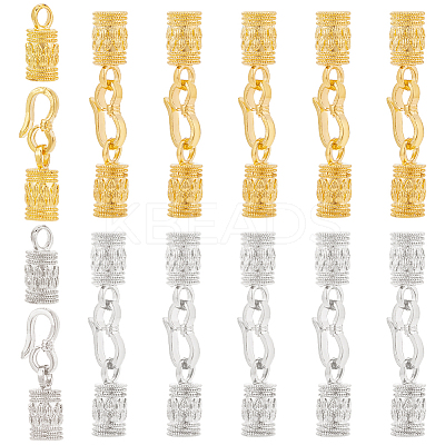 12Pcs 2 Colors Zinc Alloy Hook and S-Hook Clasps FIND-PH0009-20-1
