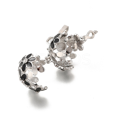 Alloy Crystal Rhinestone Bead Cage Pendants ENAM-M047-04P-A-1