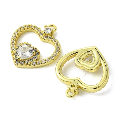 Eco-Friendly Brass Micro Pave Cubic Zirconia Pendants KK-A204-14G-1