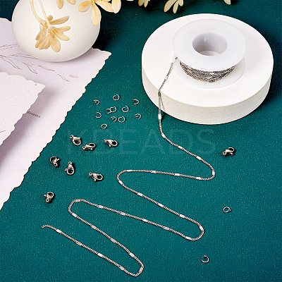 DIY 304 Stainless Steel Figaro Chain Necklaces Bracelet Making Kit DIY-TA0009-99-1
