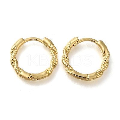 Rack Plating Twist Brass Hoop Earrings EJEW-H143-21G-1