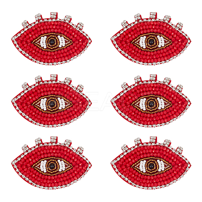 Evil Eye Shape Appliques LS-DIY-WH0401-29-1
