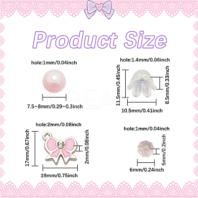 DIY Glass Flower Bracelets Making Kits DIY-SC0027-62-1