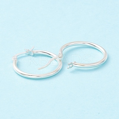 925 Sterling Silver Hoop Earrings STER-P047-13C-S-1