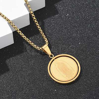 201 Stainless Steel Pendant Necklaces LS-NJEW-Z058-01G-1