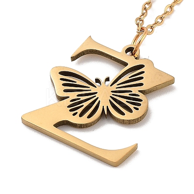 PVD Vacuum Plating 201 Stainless Steel Necklaces NJEW-R267-01Z-G-1