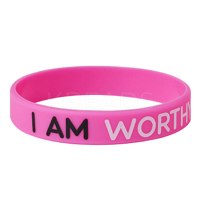 Silicone Wristbands Bracelets BJEW-TW0001-20-01-1