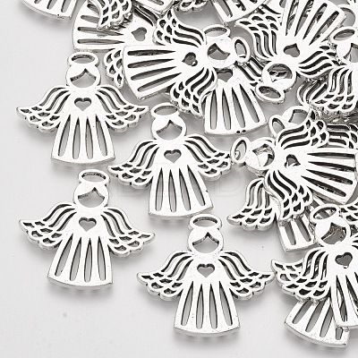 Tibetan Style Alloy Pendants X-TIBEP-S319-016AS-RS-1