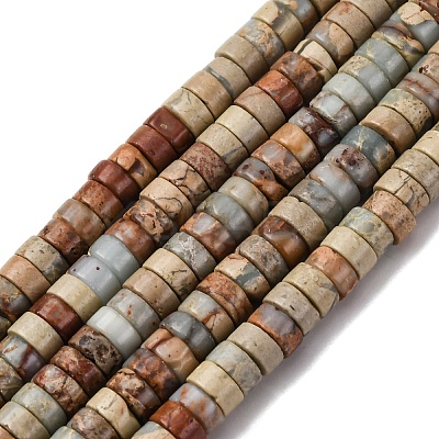 Natural Shoushan Stone Beads Strands G-L624-I10-3x6mm-1