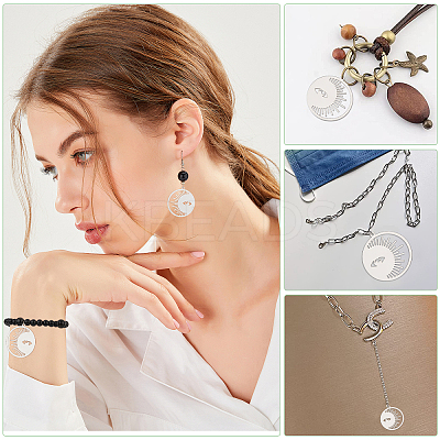 201 Stainless Steel Filigree Pendants STAS-DC0010-89-1