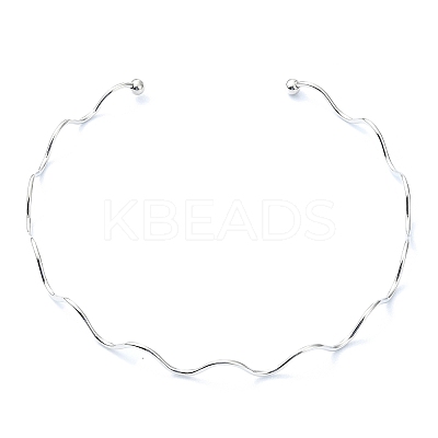 Non-Tarnish 304 Stainless Steel Cuff Necklaces NJEW-Z039-02P-1