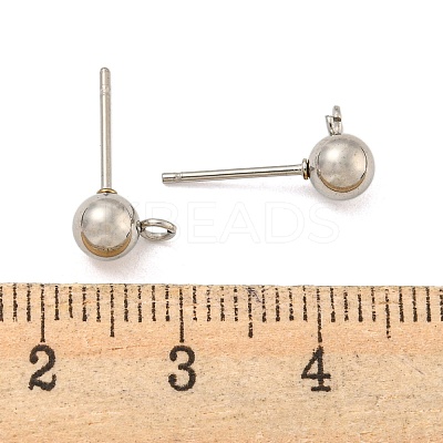 Non-Tarnish 304 Stainless Steel Stud Earring Findings LS-STAS-O004-10C-P-1