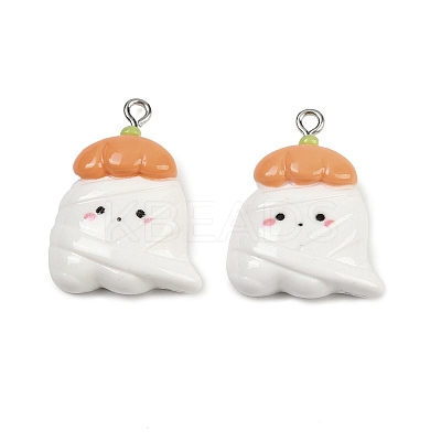 Halloween Opaque Resin Pendants LS-RESI-C062-02F-1