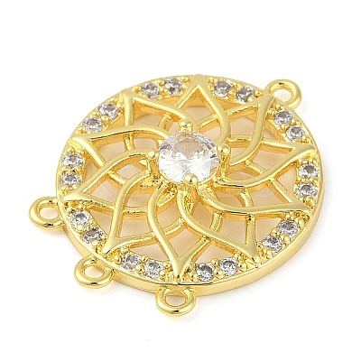 Brass Pave Clear Cubic Zirconia Chandelier Component Links LS-KK-L219-23G-1