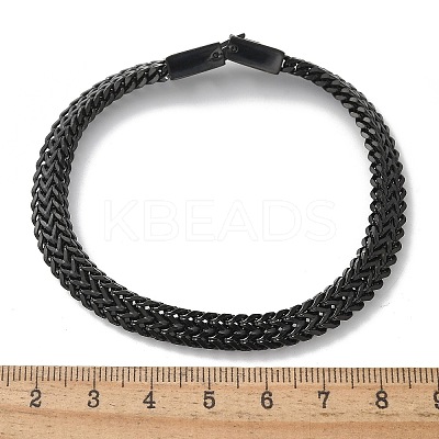 304 Stainless Steel Wheat Chain Bracelets for Women Men STAS-N117-02EB-1