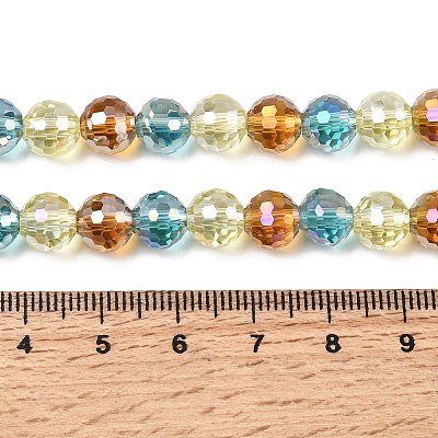 Electroplate Glass Beads Strands LS-EGLA-D300-06-8mm-24-1