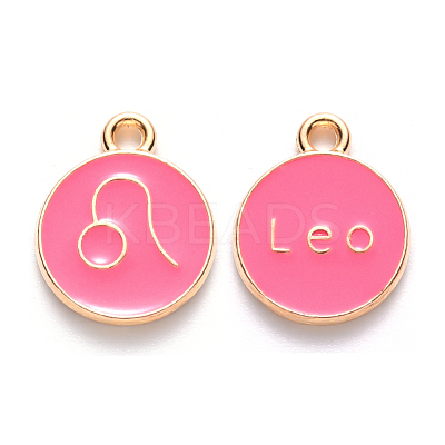 Alloy Enamel Pendants X-ENAM-S124-01A-03G-1