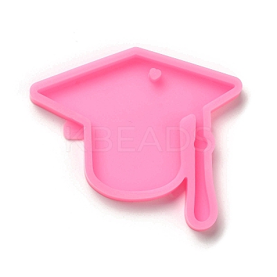 Graduation Season Theme Silicone Keychain Pendant Molds AJEW-M221-04A-1