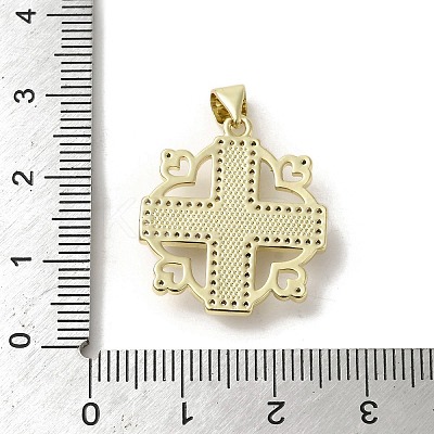 Brass Pave Shell Pendants KK-I708-17I-G-1