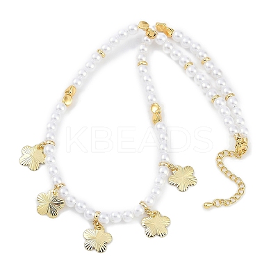 6mm Round ABS Imitation Pearl Beaded Necklaces NJEW-P317-12E-G-1