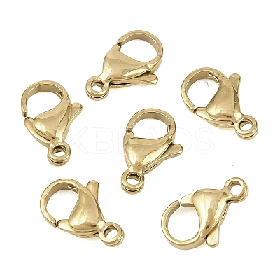 304 Stainless Steel Lobster Claw Clasps STAS-D218-01G-01-1