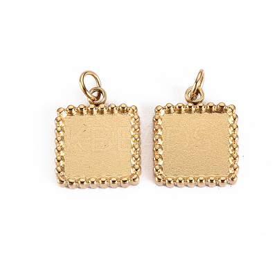 Ion Plating(IP) 304 Stainless Steel Pendant Cabochon Settings STAS-S116-249G-1